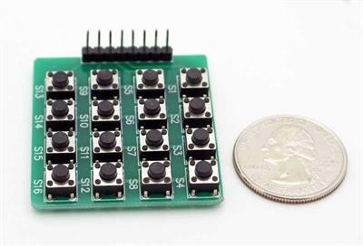 4x4 Matris Tuş Takımı Modülü 16 Tuşlu 8-Pin Header