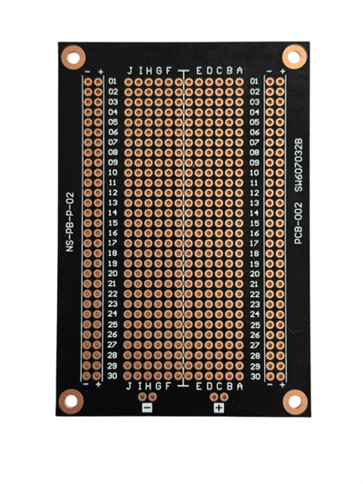 94x64mm 484 Noktalı Breadboard Tipi Siyah Proto PCB Kart