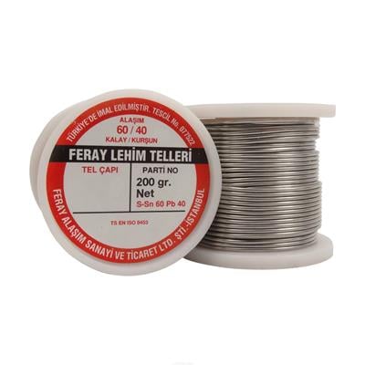Feray 1.6mm Lehim Teli, 500gr, 60/40 Sn/Pb, Fluxlu