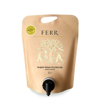 FERR 2026 İlk Hasat Soğuk Sıkım Zeytinyağı Pouch 3 Lt.