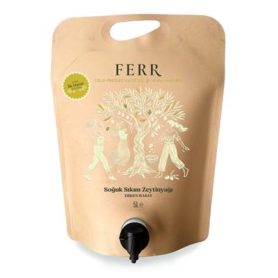 FERR Erken 2026 İlk Hasat Soğuk Sıkım Zeytinyağı Pouch 5 Lt.