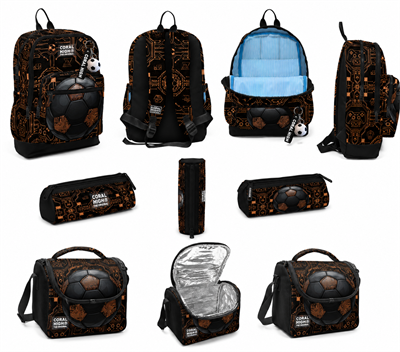 Coral High Kids Futbol Desenli 3'lü Okul Çanta Seti SET0133217