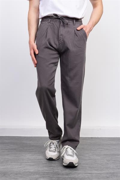 ANTRASİT İPLİ BELİ LASTİKLİ BAGGY PANTOLON