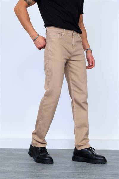Bej Parça Boya Gabardin Pantolon