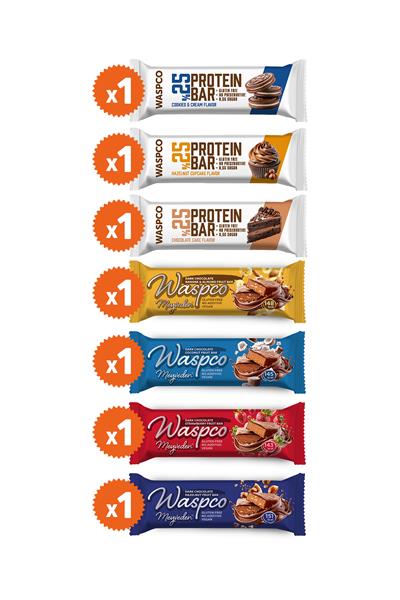 Bitter Çikolata Kaplı Bar Deneme Paketi 7 Adet (7 Çeşit)