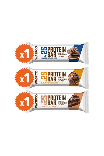 Bitter Çikolata Kaplı Protein Bar Tanışma Paketi (3 Çeşit)