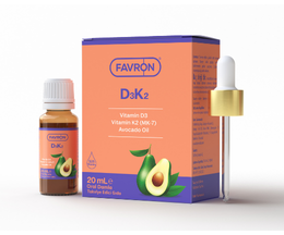 Favron D3K2 Vitamin D3 ve K2 Damla Takviye Edici Gıda 20 mL