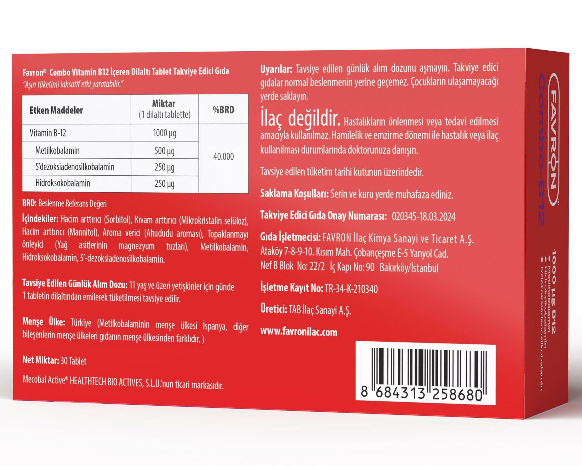 Favron Combo Vitamin B12