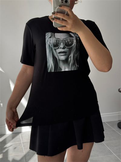 Baskılı PremiumKadın Oversize Tişört