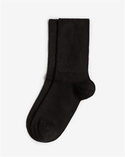  Unisex Bambu Diyabetik Şeker Çorabı Siyah 