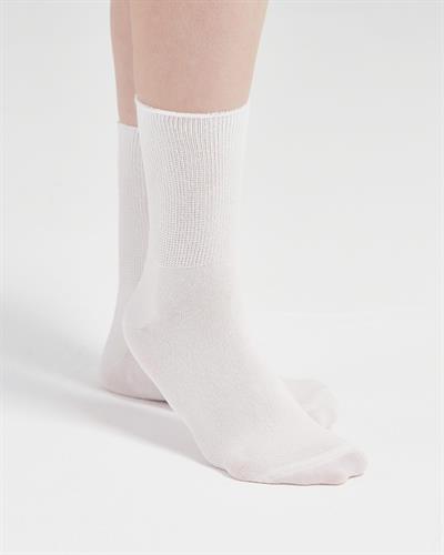 Unisex Bambu Diyabetik Çorap Beyaz