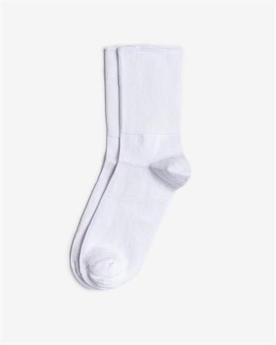 Unisex Bambu Diyabetik Çorap Beyaz