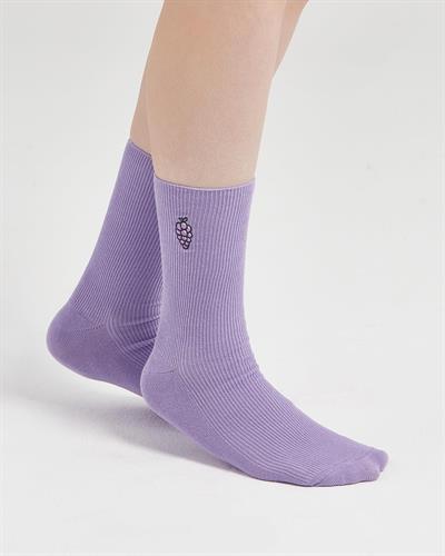 6lı Nakışlı Meyveli Renkli Kadın Çorabı