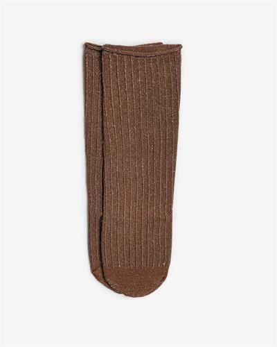 Kadın Roll Top Lastiksiz Simli Çorap Vizon