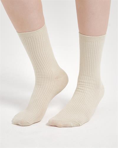 Kadın Fitilli Konfor 5li Çorap Pastel Renkler