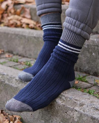 Erkek Fitilli Kışlık Çorap Lacivert