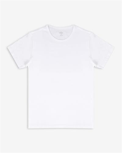 Erkek Bisiklet Yaka Fanila Beyaz 