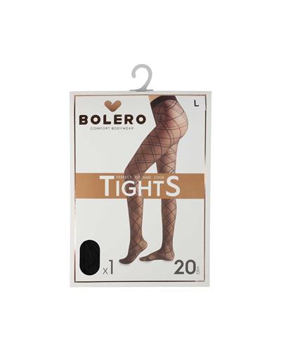 Kadın 20 Den Ekose Desen Külotlu Çorap Siyah