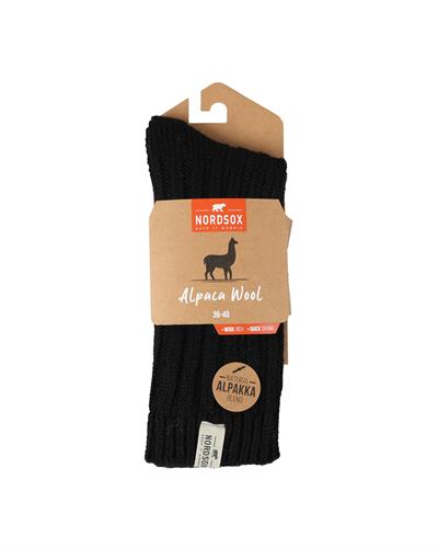 Kadın Alpaka Yün 12li Çorap Siyah