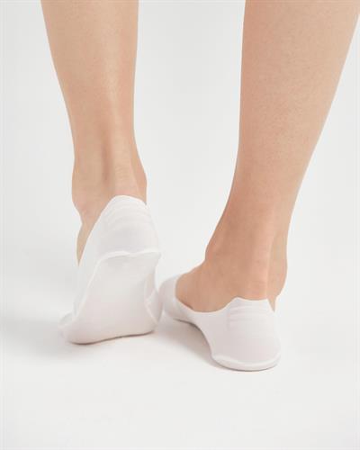 12li Kadın Premium Lazer Kesim Babet Çorap Beyaz