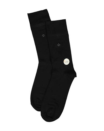 Erkek Premium Dikişsiz 12li Modal Çorap Siyah Noktalı Kare Desen