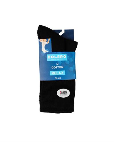 Unisex Dikişsiz Taban Havlu 12li Diabet Çorap Siyah