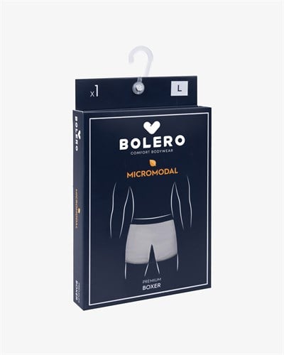 Erkek Premium Micromodal Boxer Beyaz