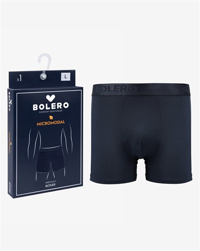 Erkek Premium Micromodal Boxer Lacivert