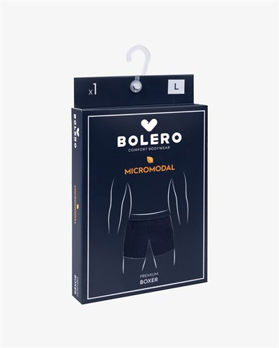 Erkek Premium Micromodal Boxer Lacivert