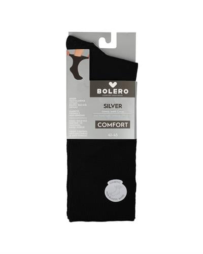 Unisex 12li Premium Gümüş Diabet Çorap Siyah 