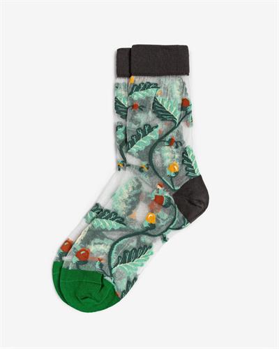 Kadın Japon Kore Tarzı Transparan Çorap Sarmaşık Desen