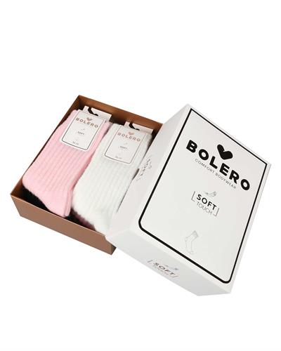 Kadın Kaşmir Yün 12li Bot Çorabı Ekru