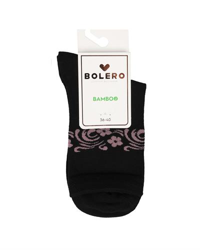 Kadın Premium Dikişsiz 12li Bambu Soket Çorap Konç Çiçekli