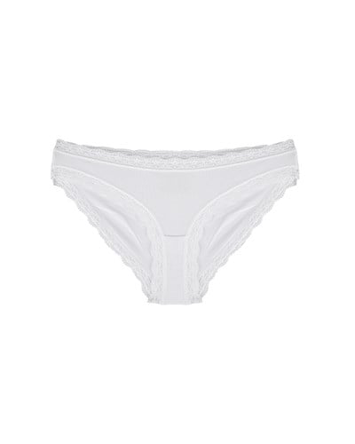 Kadın Premium Lyocel Slip Beyaz