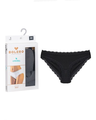Kadın Premium Lyocell Slip Siyah