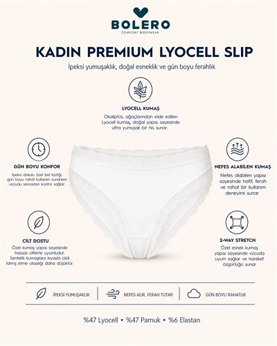 Kadın Premium Lyocell Slip Ten