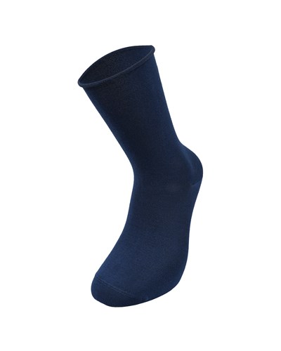 Toptan 12li Roll Top Lastiksiz Kadın Lacivert Bambu Soket-B11