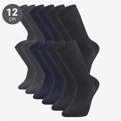 Toptan 12li Yazlık Merserize Erkek Çorap-E08