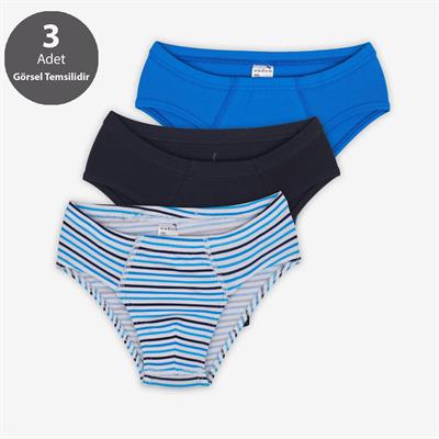 Toptan 3lü Çocuk Karışık Boxer ve Slip-M17