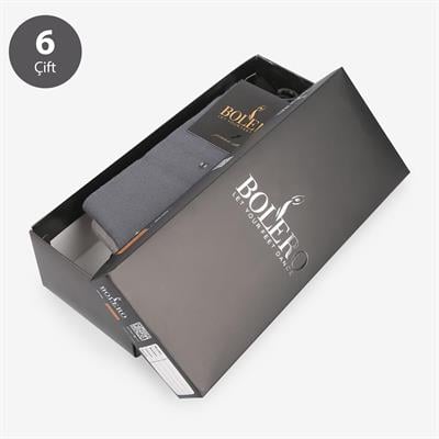 Toptan 6lı Premium Dikişsiz Erkek Bambu Soket Çorap-E70