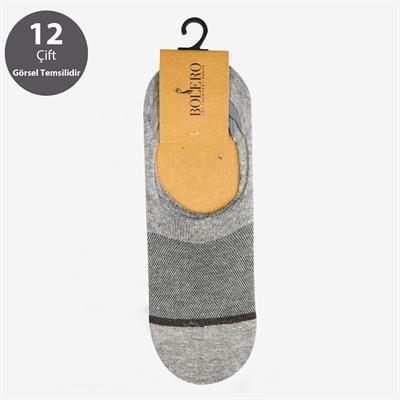 Toptan Erkek 12li Süper Lüks Görünmez Çorap-E23