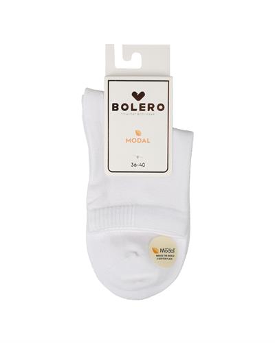Toptan Kadın 12li Premium Modal Çorap Beyaz-B86