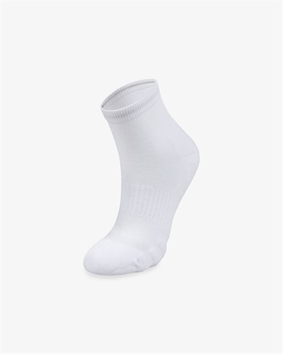 Unisex Dikişsiz Taban Havlu 12li Kısa Spor Çorap Beyaz