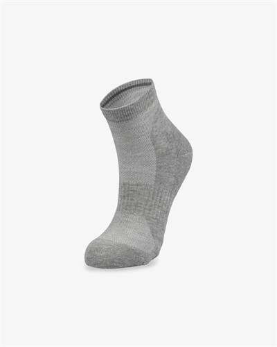 Unisex Dikişsiz Taban Havlu 12li Kısa Spor Çorap Gri