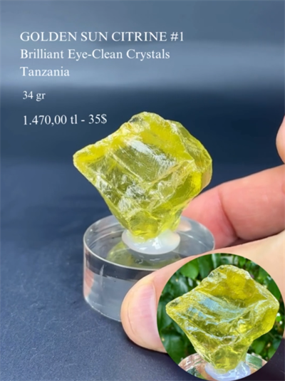 ALTIN GÜNEŞ SİTRİN 34 GR.