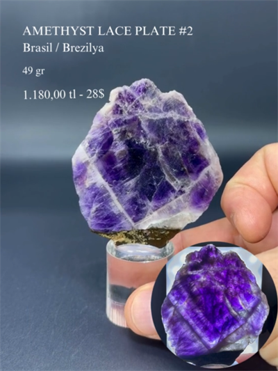 AMETİST DANTEL PLAKA 49 GR.