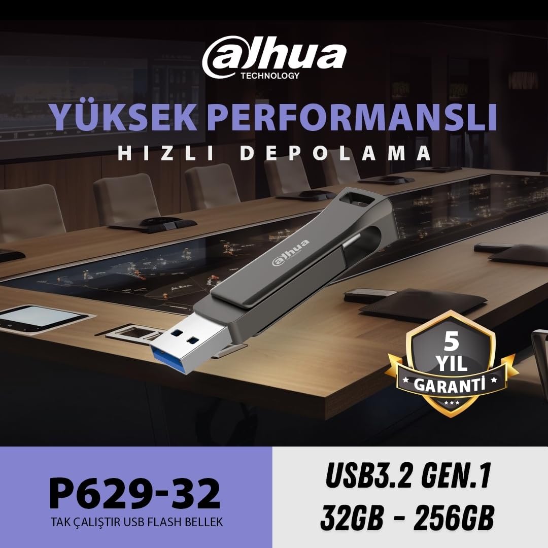 Dahua P629 USB 3.2 Bellek: Hızlı, Dayanıklı ve Çift Bağlantı Seçeneğiyle Toptan Satışta