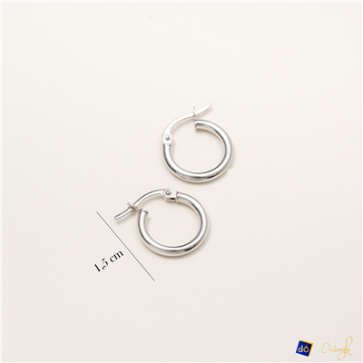 Beyaz Altın Halka Küpe