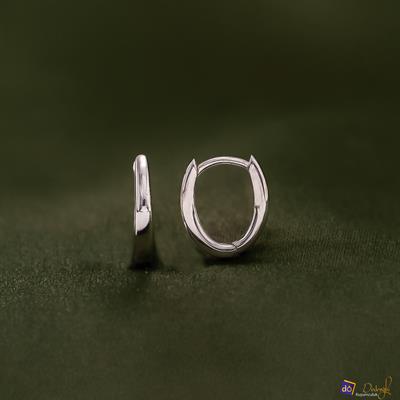 Beyaz Altın Minimal Küpe