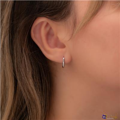 Beyaz Altın Minimal Küpe